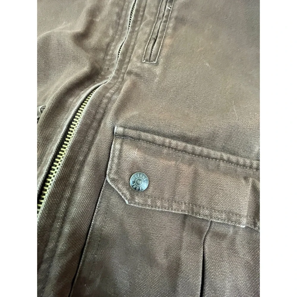 Berne Men's Canvas Sherpa Vest Size 2XL Brown Heavy Weight Barn Coat Workwear